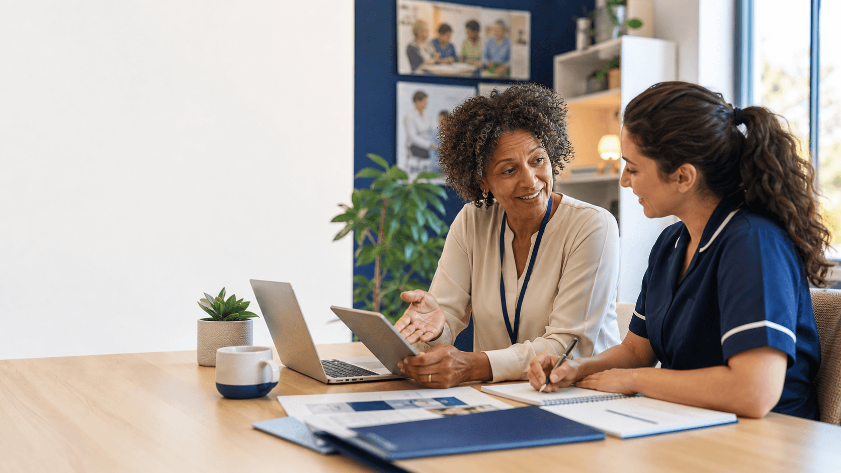 Candidate receiving supportive career guidance